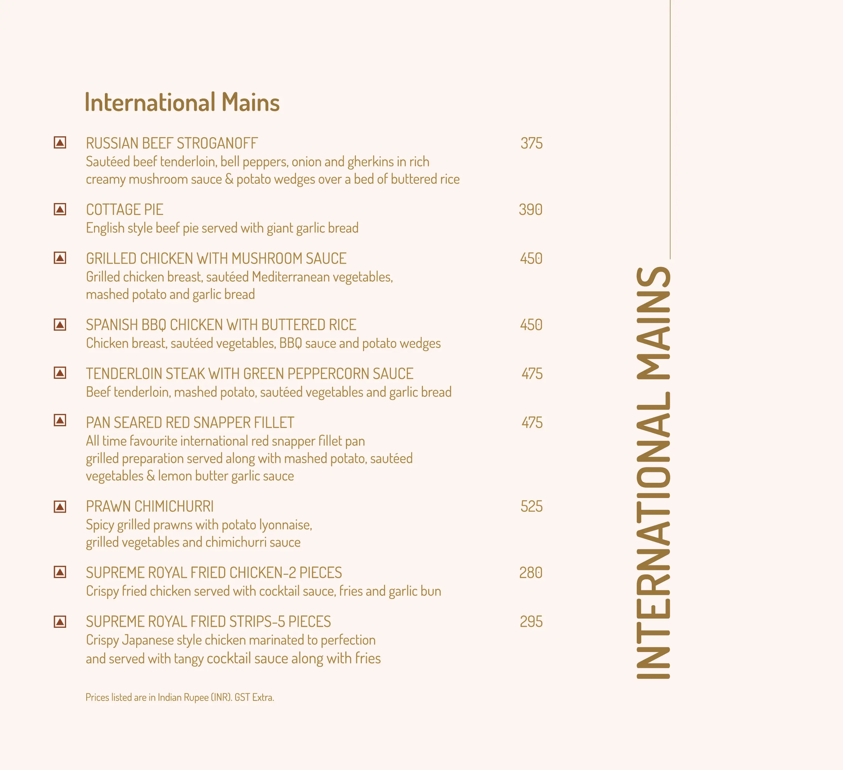 UpperCrust menu