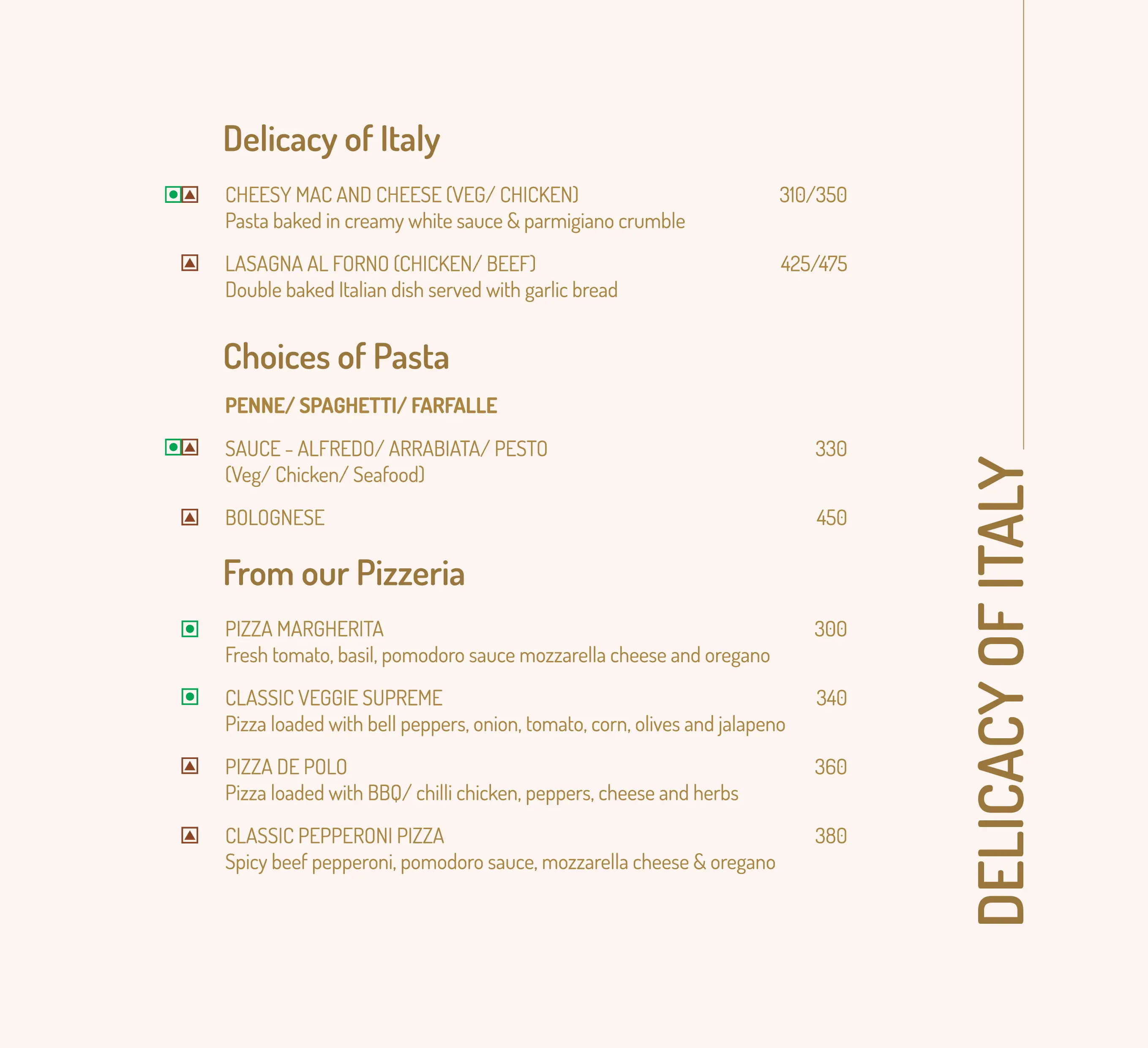 UpperCrust menu