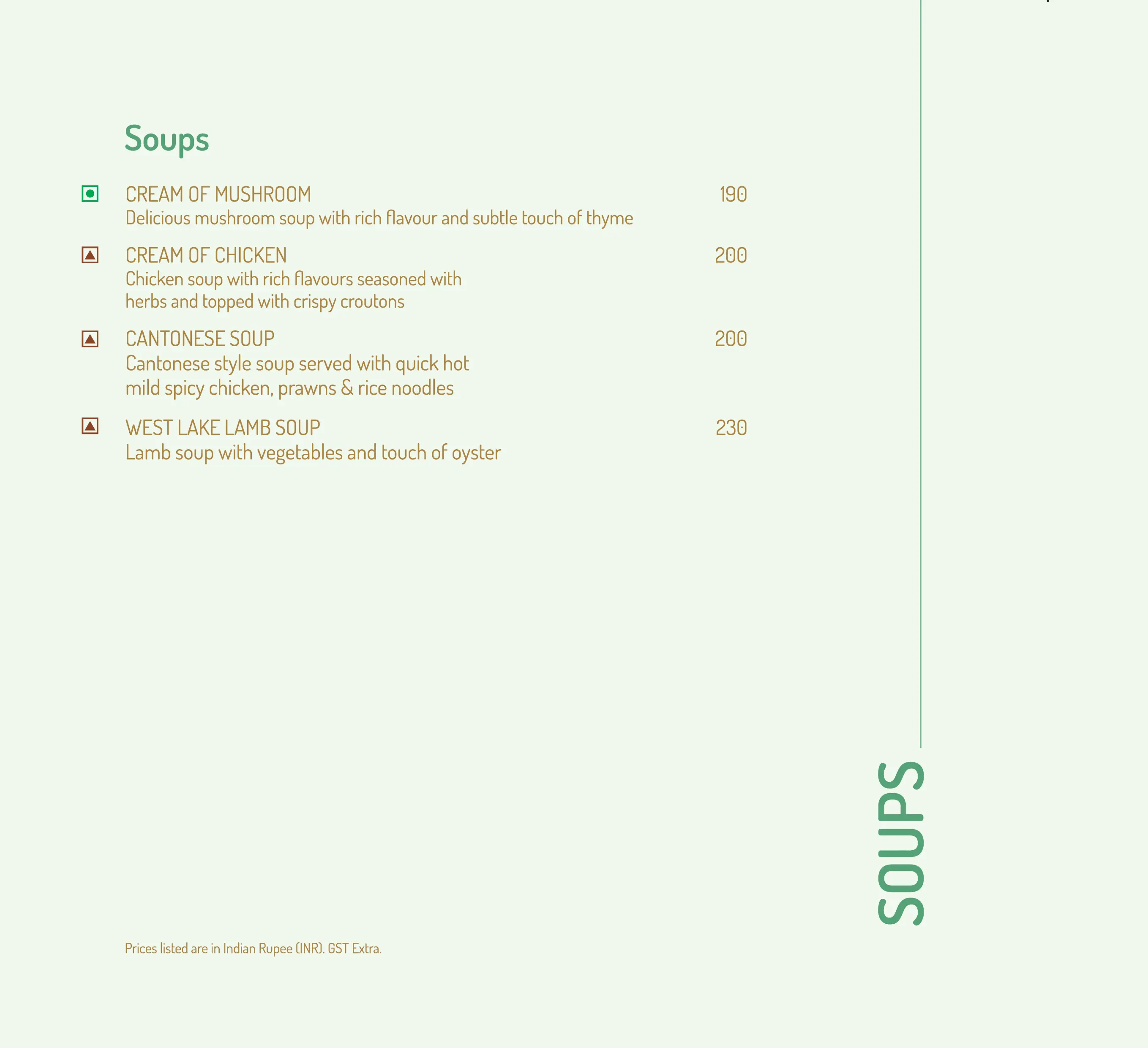 UpperCrust menu